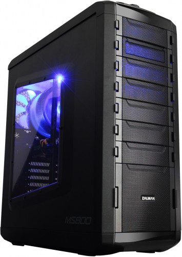 The MS800 is equipped with an acrylic side panel
