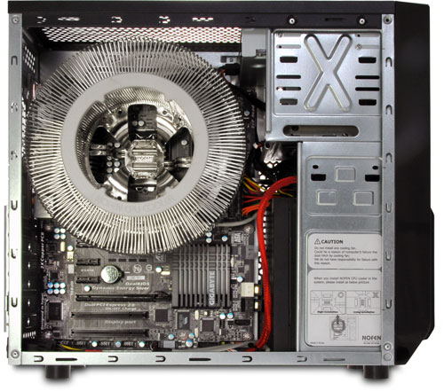 Photograph showing the internal PC layout (click to enlarge)