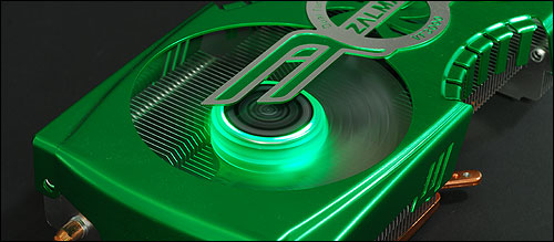 Image showing the green LED fans on the VF3000F coolers. The VF3000N and A have blue LEDs.