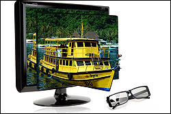 High Quality Stereoscopic 3D Display
The 3D filter on the LCD panel and 3D glasses are designed to compensate perfectly and create a stereoscopic optical image with reduced eye strain and clear high quality stereoscopic display