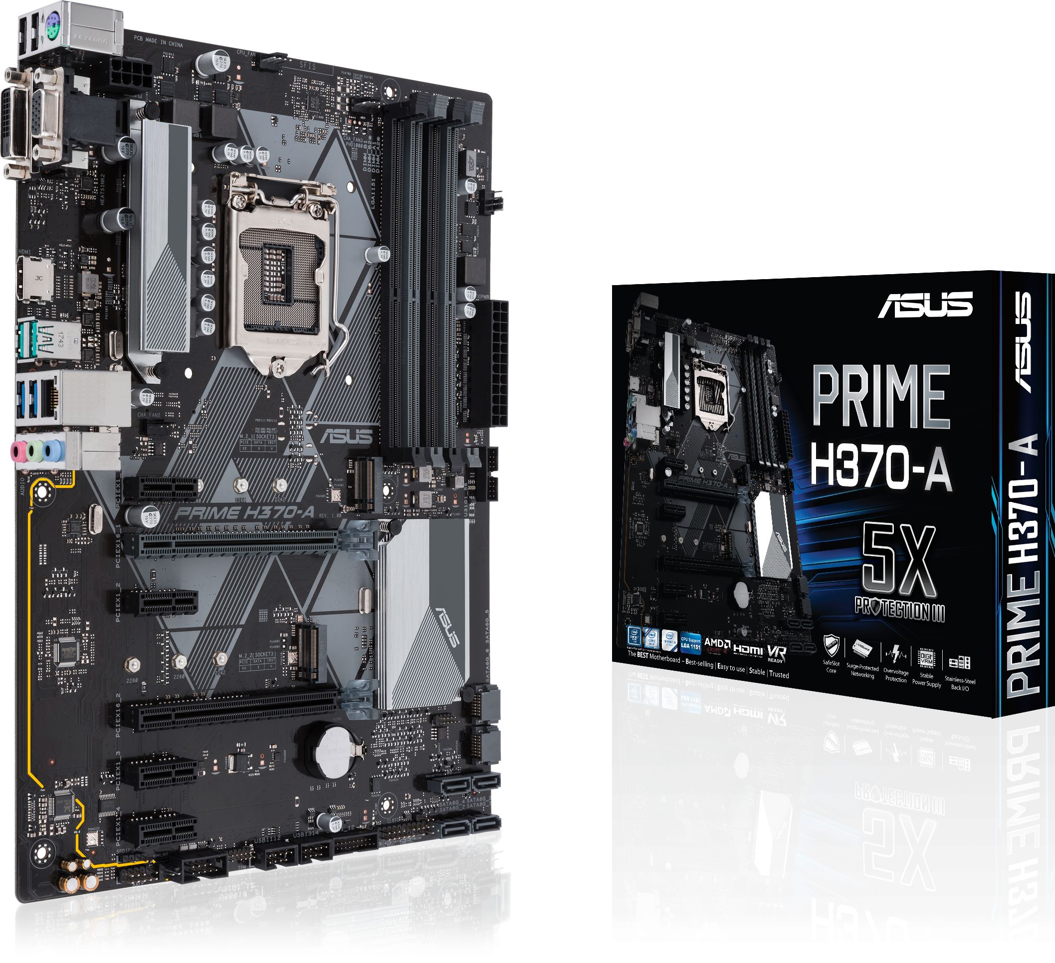 genstand køleskab Uberettiget PRIME H370-A ATX LGA1151 Motherboard