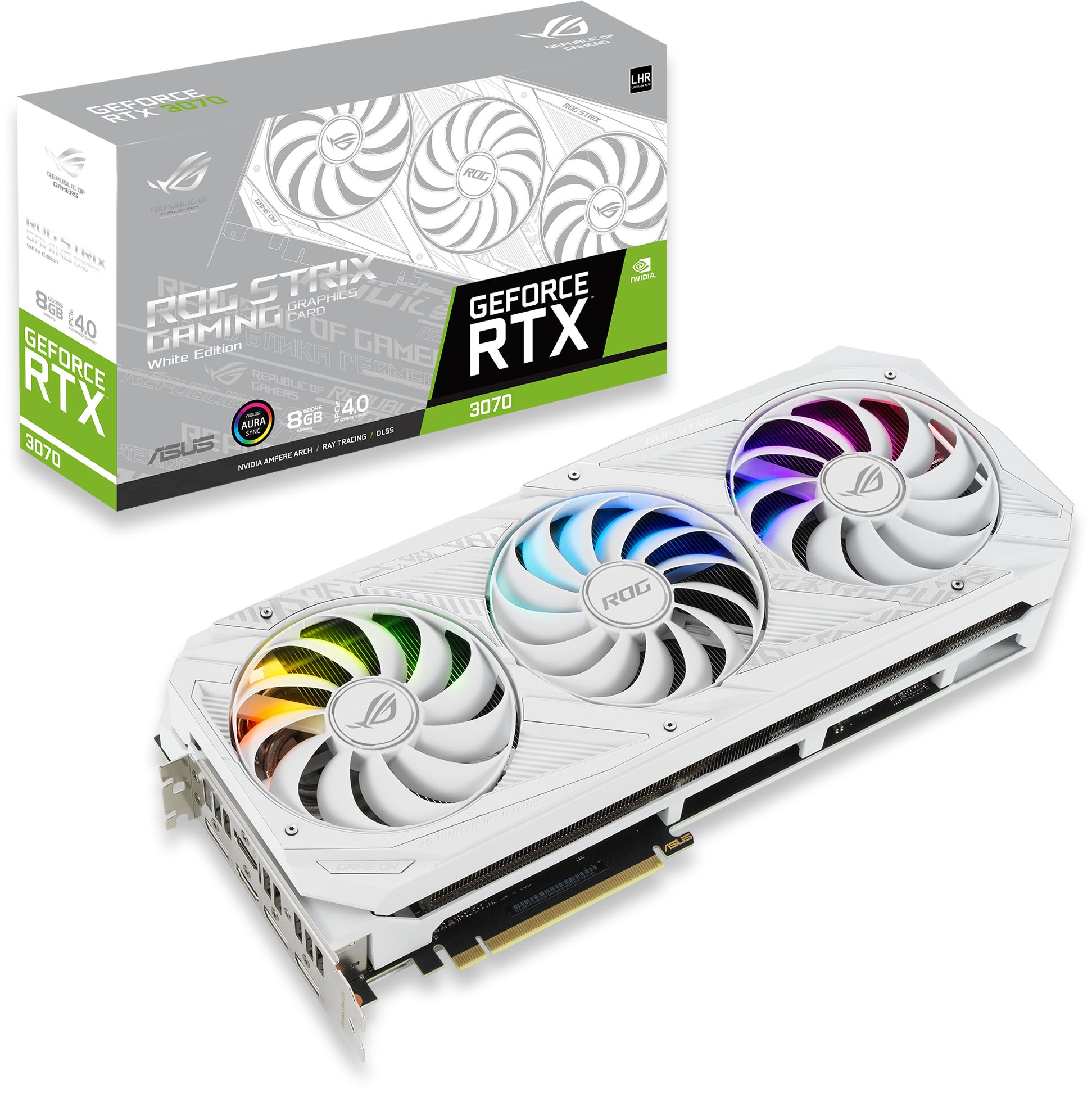 GeForce RTX 3070 ROG STRIX V2 Gaming 8GB Semi-Fanless Graphics Card