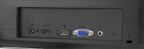 VZ27AQ rear inputs, HDMI, DisplayPort, VGA