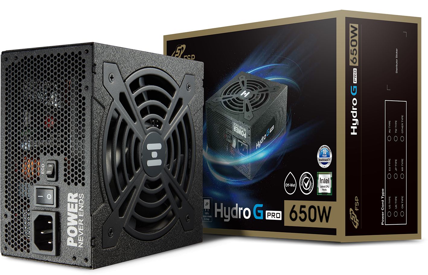 Hydro G Pro 650W Semi-Fanless Modular PSU, 80+ Gold