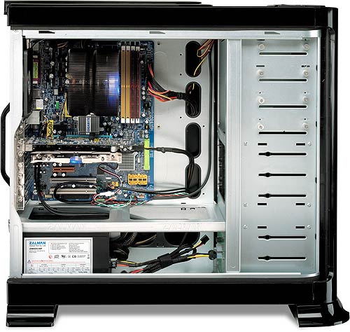 Zalman GS1000 Gaming Case shown with components installed