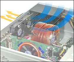 Image showing airflow direction around CPU