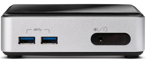 Front ports: Dual USB 3.0, 3.5” Audio In/Out Jack and Infrared Sensor