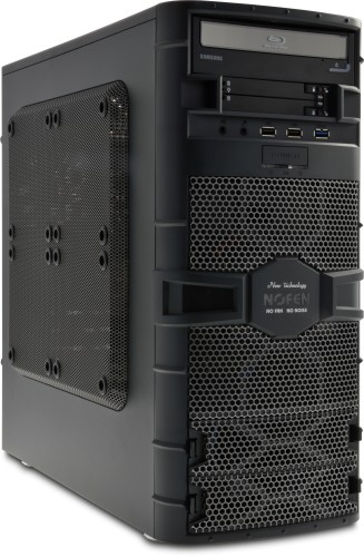 Nofan A460 shown with optional Blu-ray
drive and Twin SSD Quick-Release Drive Caddy installed