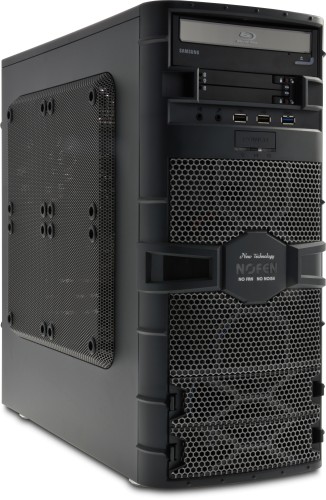 Nofan A460S shown with optional optical drive
and Twin SSD Quick-Release Drive Caddy installed