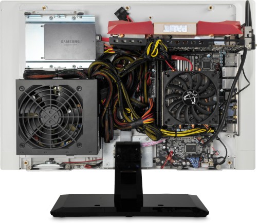 Mono 21” AIO shown with components installed