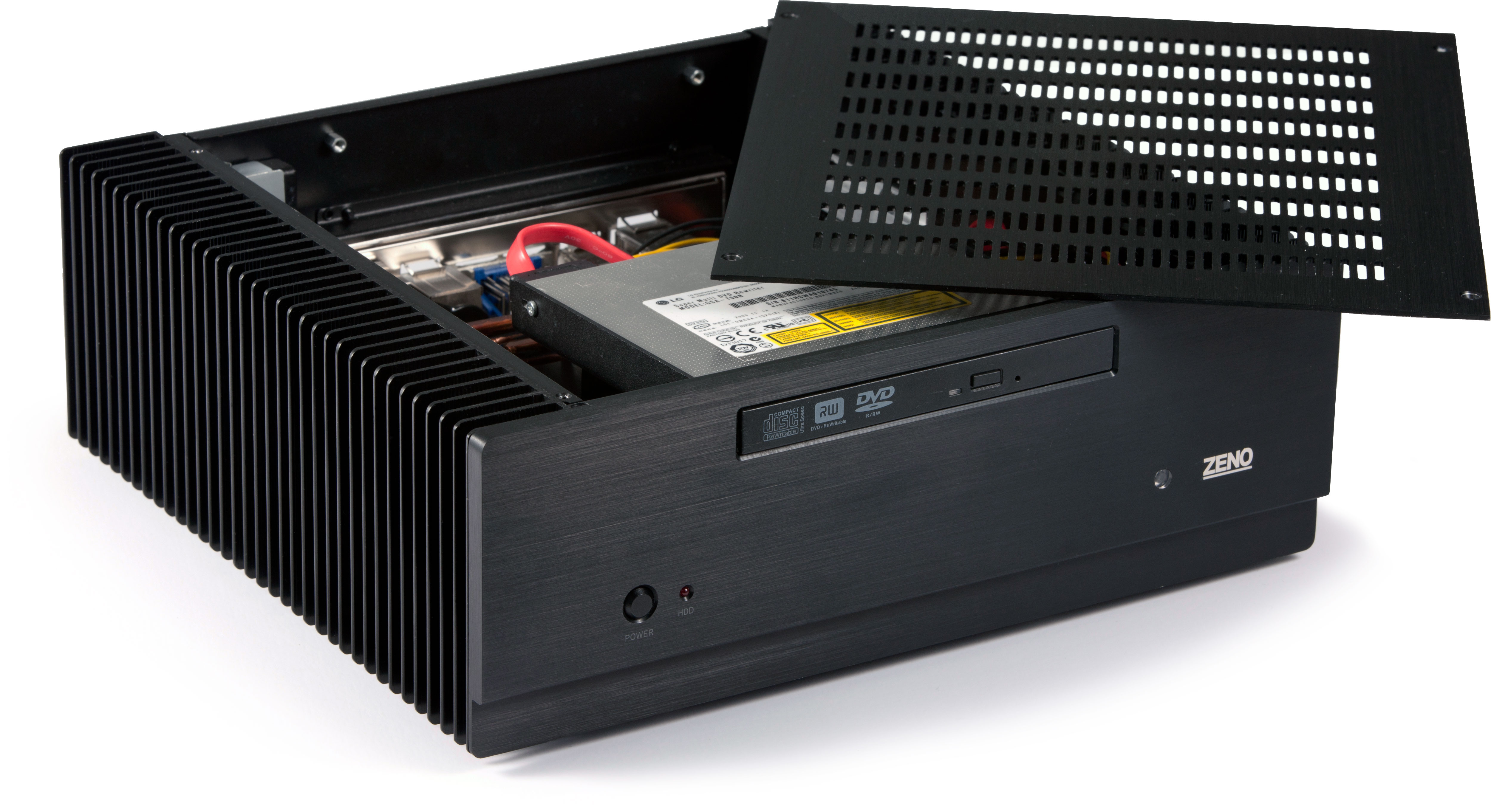 Nt tx2000 fanless media case with heatpipe cpu cooler for Case itx fanless