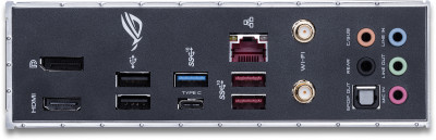 Image showing ASUS motherboard ports, HDMI 1.4a port